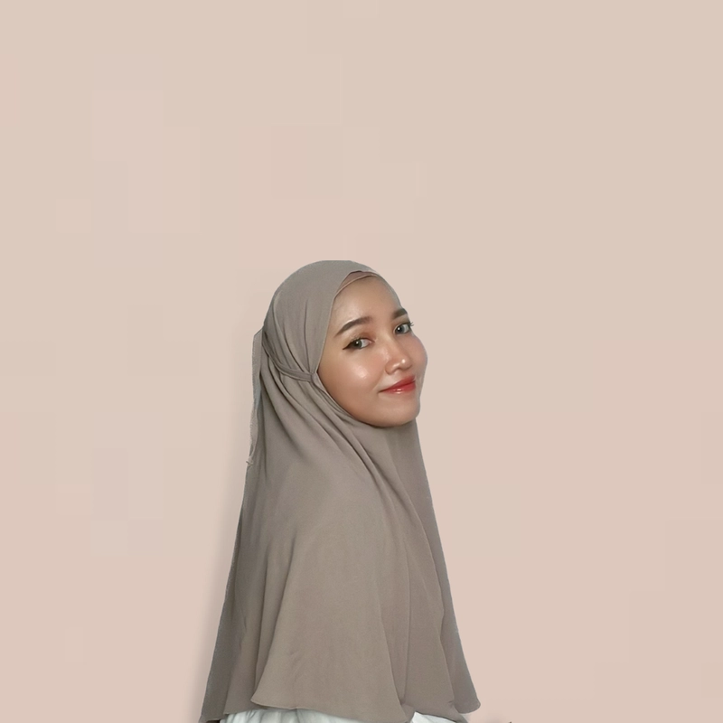 Product image Loverhydar - Loverhydar - Hijab Bergo Cyra Crinkle L Espresso