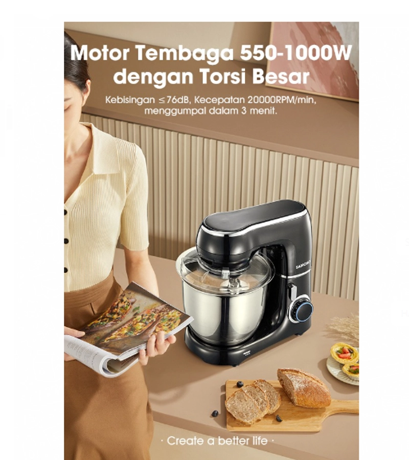 Product image UTAMAMEGA - Samono Stand Mixer SW KM550 Pengaduk Adonan 5Liter Type SW-KM550