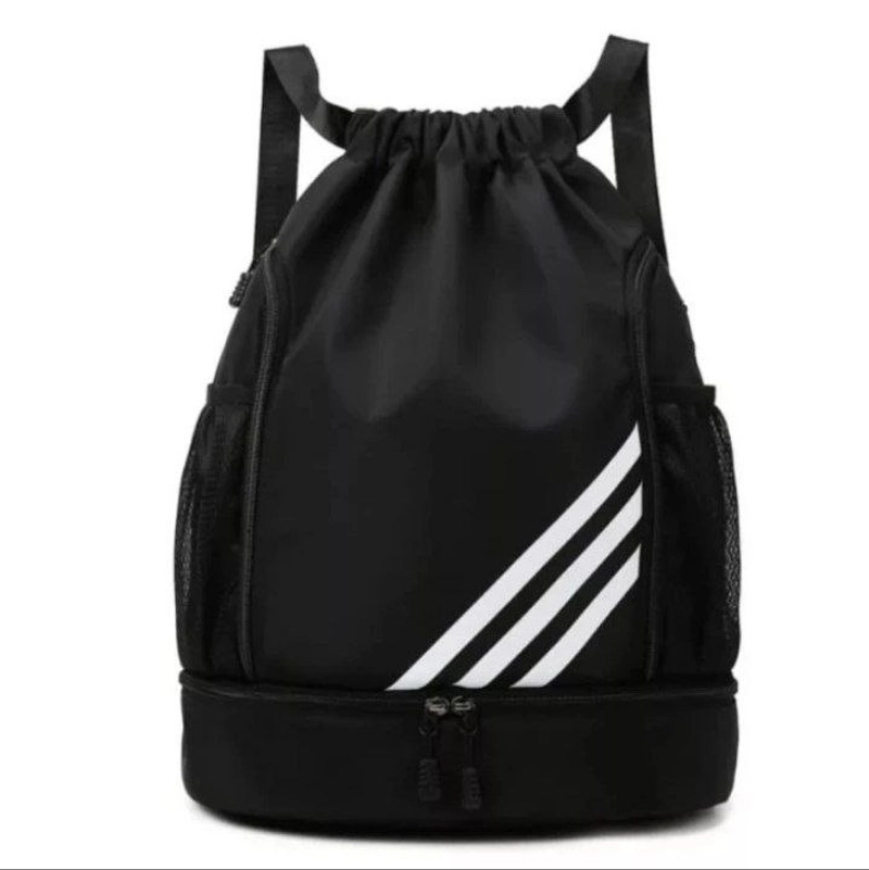 Henfa.id - Tas Ransel Pria/Tas Serut/Tas Olahraga/Tas Bola/Tas Gendong/Tas Wanita All Size Hitam