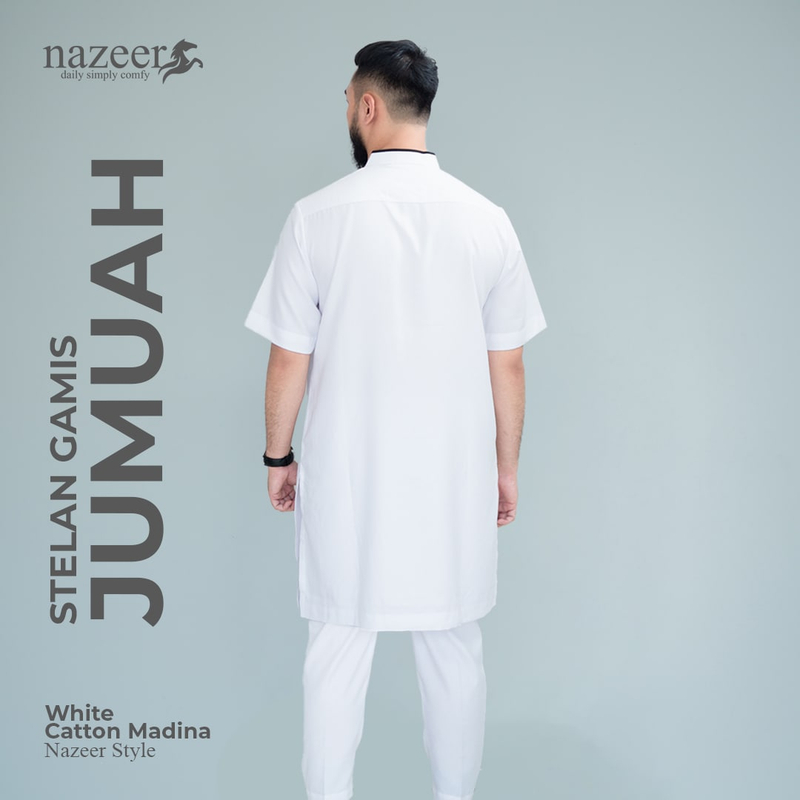 Product image Nazeer - Setelan Gamis Jumuah M White