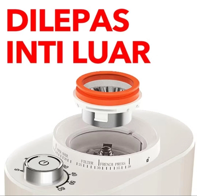 Product image Rizki Electronics - LAHOME Electric Conical Burr Coffee Grinder Adjustable Penggiling Kopi hitam