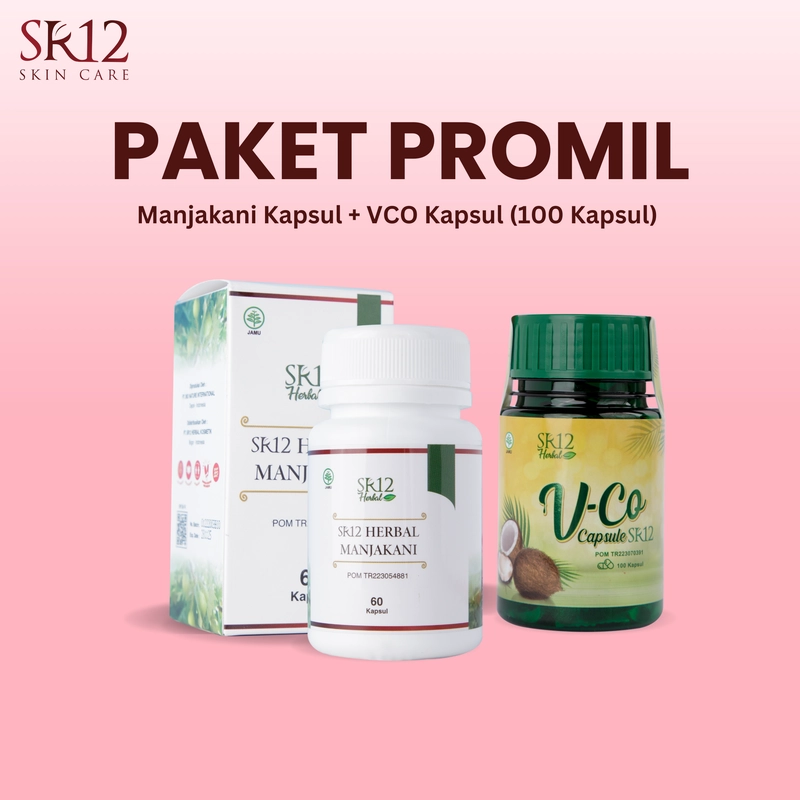 Product image SR12 Paket Promil Manjakani Dan VCO 60 Kapsul&100 Kapsul ManjaKapsulVCOKapsul
