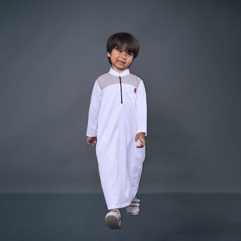 Product image Kawan Muslim - Kawan Muslim-Gamis Sholat Anak Laki-Laki Etnik Putih Lengan Panjang Usia 1-14 Tahun JBA7 2 PUTIH