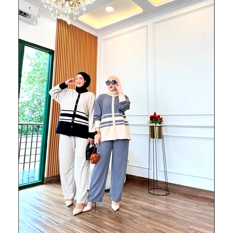 Product image Muslim Clothing - Muslim Clothing-DELIA KANCING ONE SET CRINGKEL AIRFLOW L DELIA ABU