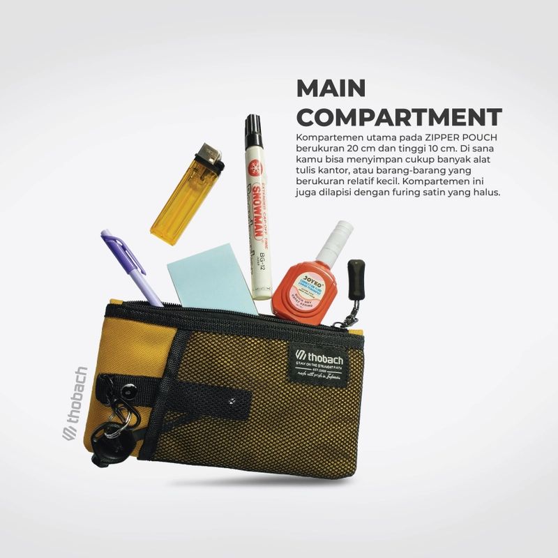 Product image Thobach official - THOBACH Pouch Bag ZIPPER ALL SIZE GREY