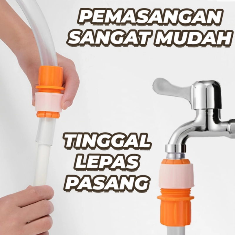 Product image KAHASIL - Konektor Selang Sambungan Keran Air Flexible Alat Penyambung Pipa Wastafel Kamar Mandi KMJ201 ORANGE