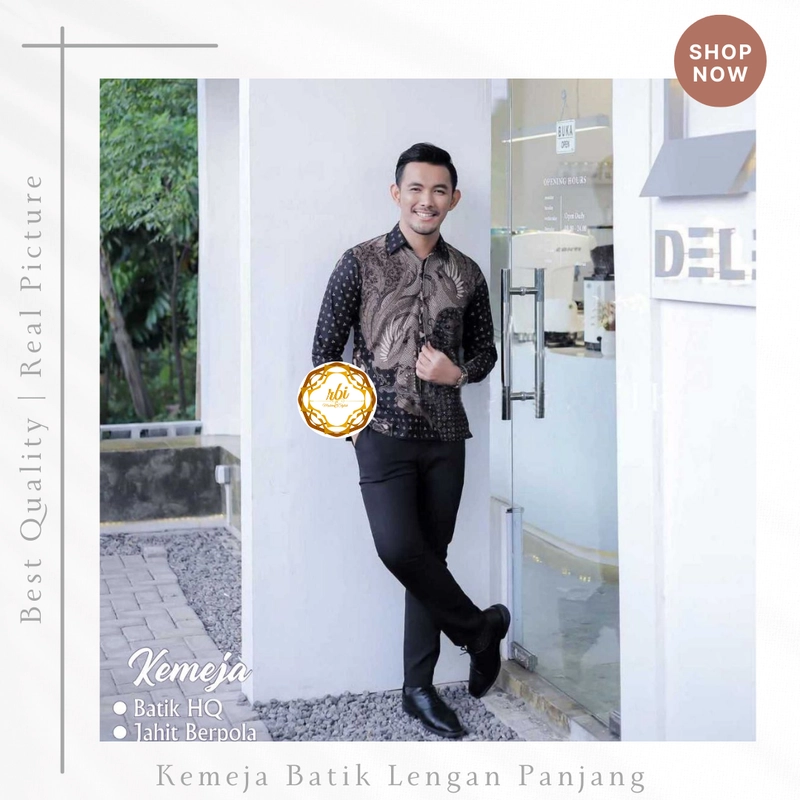 Product image Rambe Batik Indonesia - Batik Kemeja Panjang Berkualitas F9 L B