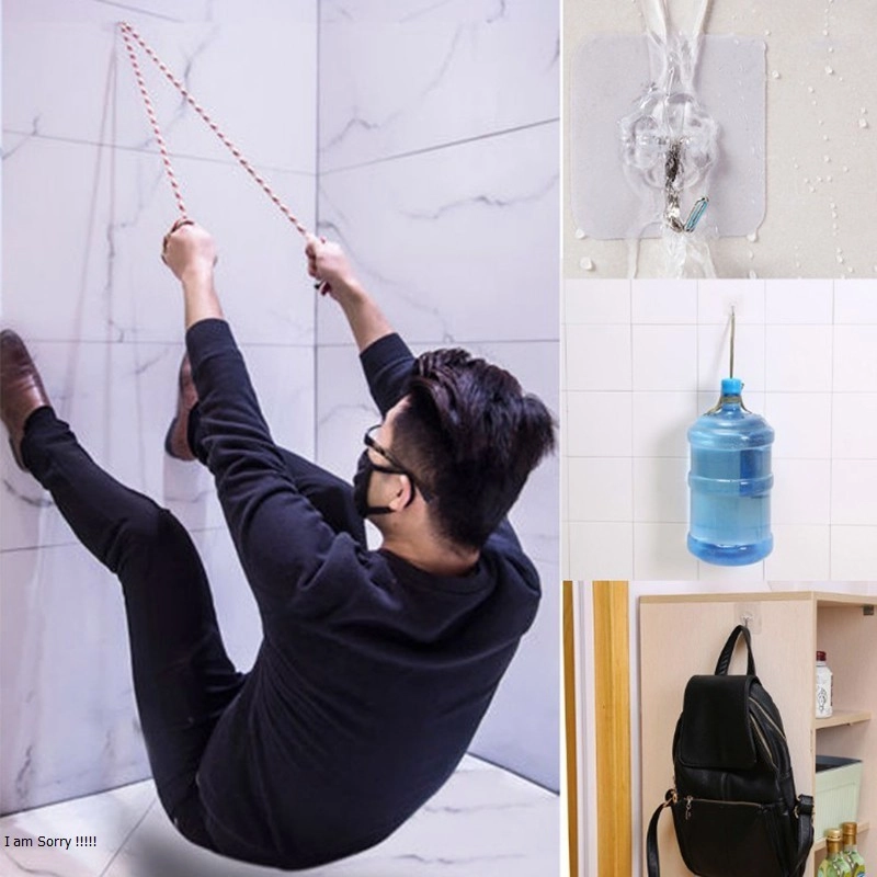 Product image Gantungan Tempel Hook Transparan Kuat dan serbaguna A474 PUTIH