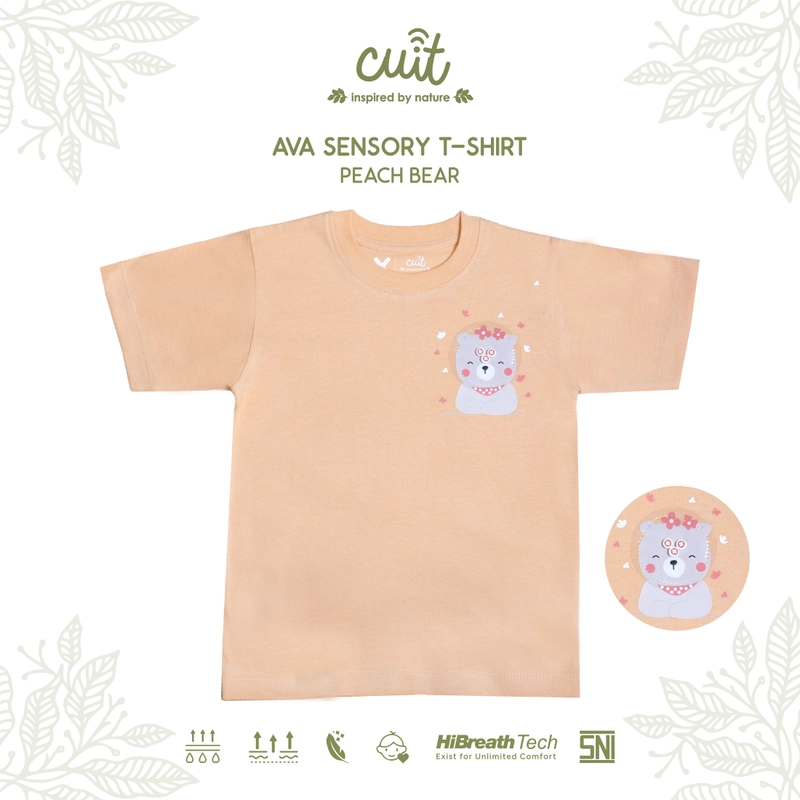 Product image Kintakun Baby - KINTAKUN BABY X CUIT Ava Kaos Tangan Pendek Sensory Tee Bayi Anak 1 - 6 Tahun XXL (5 - 6 Tahun) Peach Bear