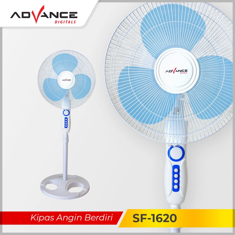 Product image Advance Digitals Indonesia - Kipas Angin SF-1620 / SF1620 16 inch Stand Fan - Biru