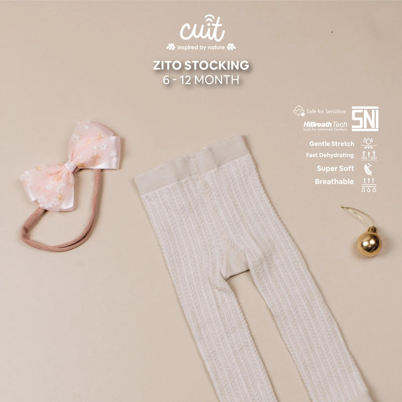 Product image Cuit Legging Bayi Rajut Tutup Kaki Anak Perempuan Zito M (6-12 M) Pink