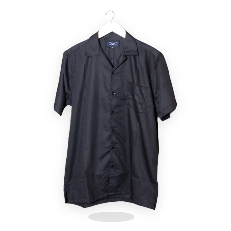Product image MALLVOSE - [Buy 1 Get 1] MALLVOSE - KEMEJA PRIA LENGAN PENDEK KERAH POLA PIYAMA M HITAM