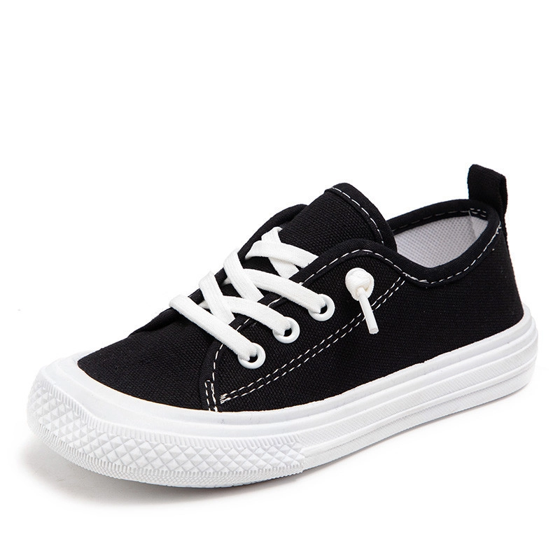 Product image Meonky Official - Sepatu Anak laki-laki Perempuan sekolah Original Sneakers canvas Casual Q - 05 28 Hitam