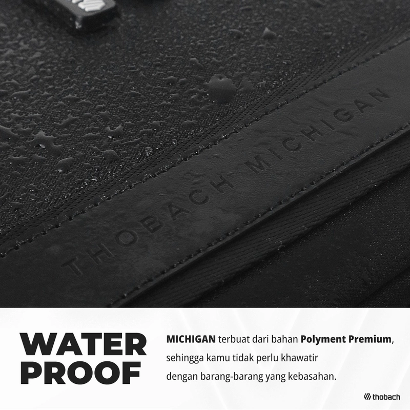 Product image Thobach official - THOBACH-SLING BAG WATERPROOF&FIRE RESIST MICHIGAN HAND BAG MULTIFUNGSI PRIA WANITA ANTI BARA API all size black