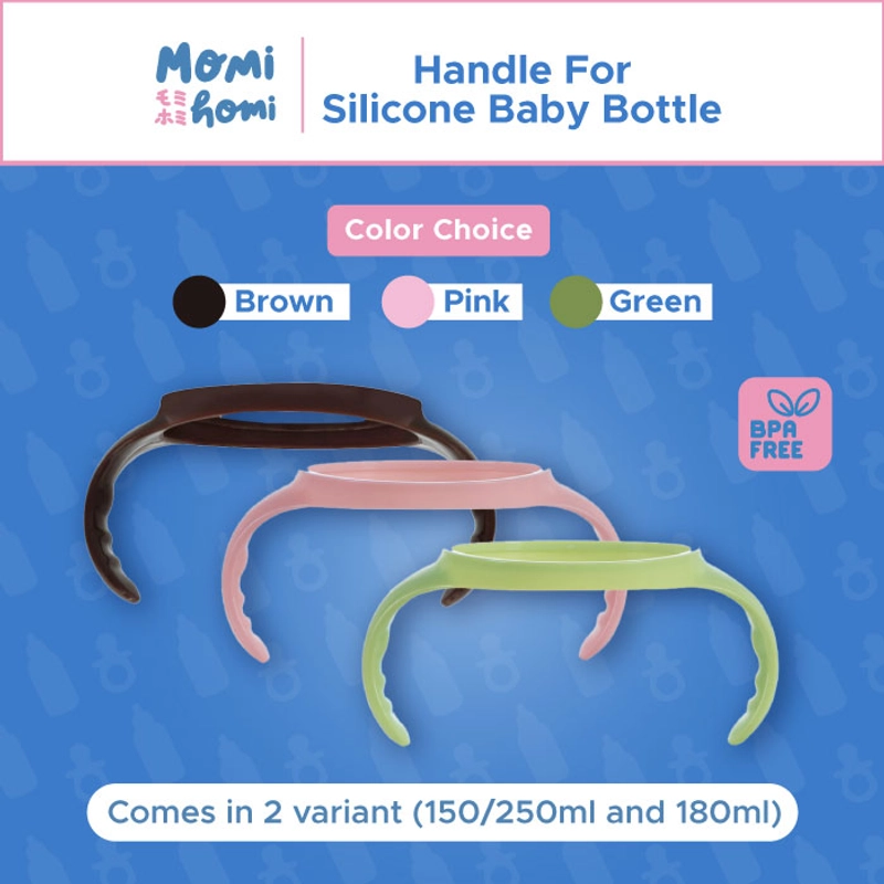 Product image MOMI HOMI - S05 Aksesoris Botol Dot Susu Bayi Gagang Pegangan Botol Handle Grip 180 ml Pink