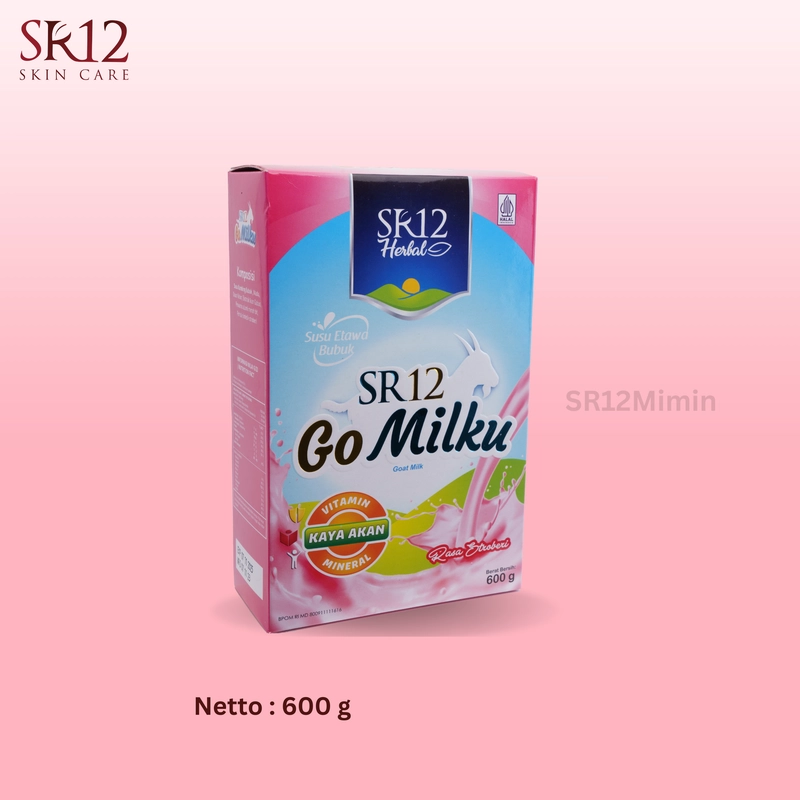 Product image SR12 Gomilku Susu Kambing Etawa Tinggi Kalsium Cegah Osteoporosis 200gr Strawberry