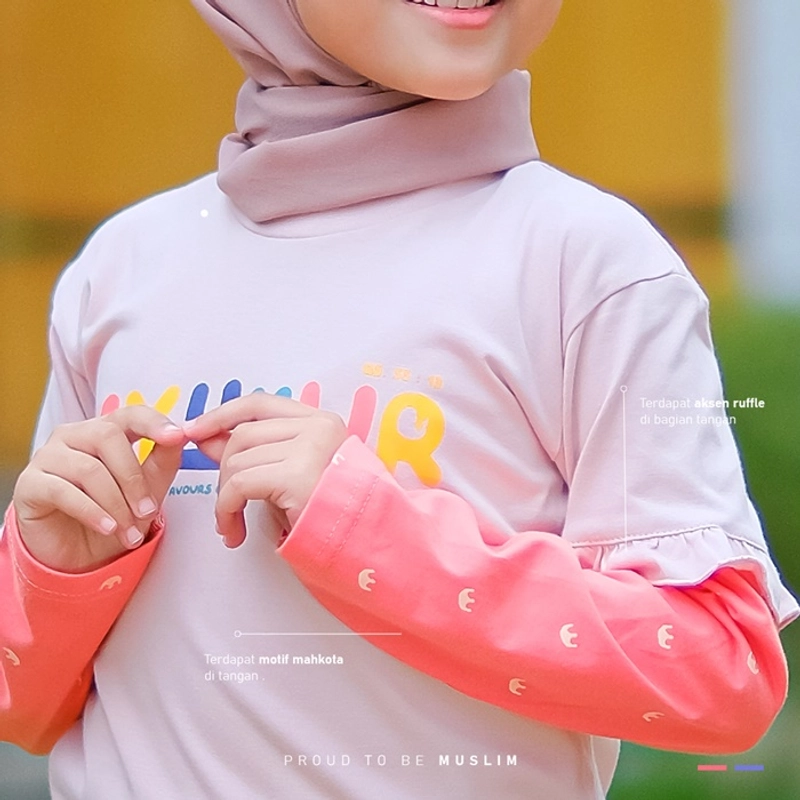 Product image Ammar Kids - Kaos Proud To Be Muslim Series Untuk Anak Perempuan PTM04 S PINK SALEM