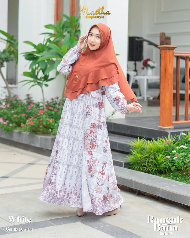 Product image Gamis Sarimbit Keluarga Couple Family Set Lebaran XS White