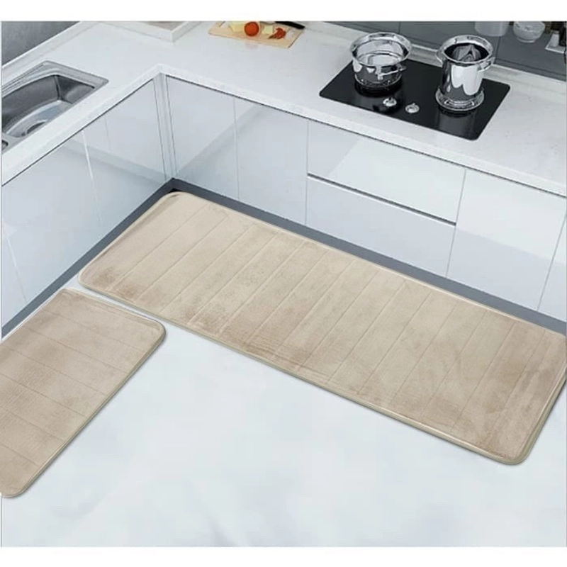 Product image Lilopilo - Memory Foam Mat Set Keset Kaki Rumah Dapur Pintu Kamar Anti Selip Mix Beige