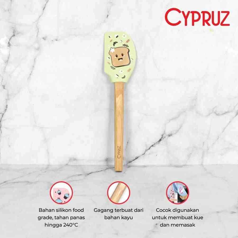 Product image Cypruz - Spatula Silicone Pattern AM-1281 30.5 X 6 Cm Toast