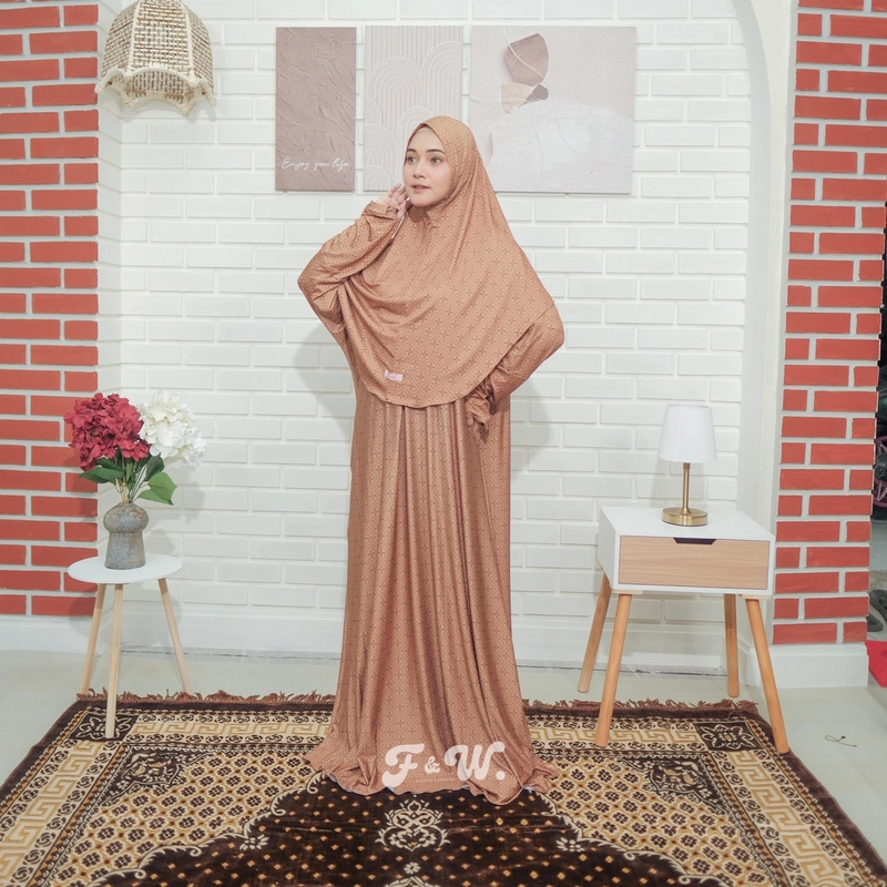 Product image Sakura Baru X FnW - [BUY1GET1] Dress Sienna Set Gamis Set Hijab Wanita Muslim Dewasa Jersey Premium All Size Mustard