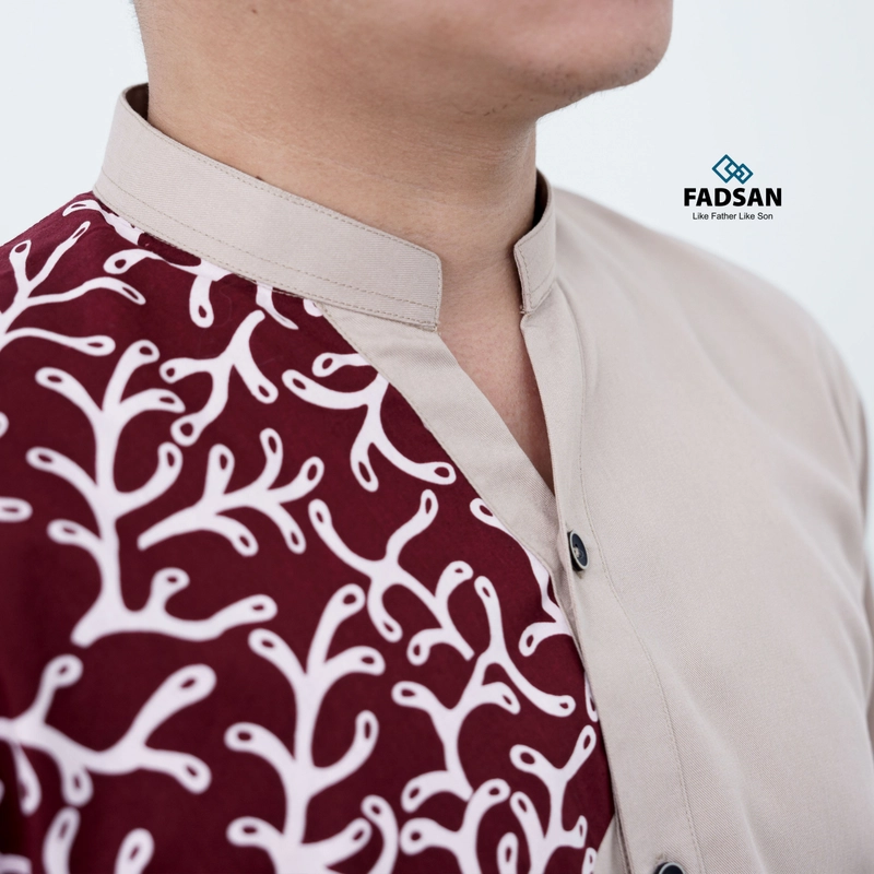 Product image FADSAN - Koko Couple Ayah dan Anak Motif Batik Lengan Panjang Warna Khaki - Anantara Series SIZE ANAK XS ANANTARA KHAKI