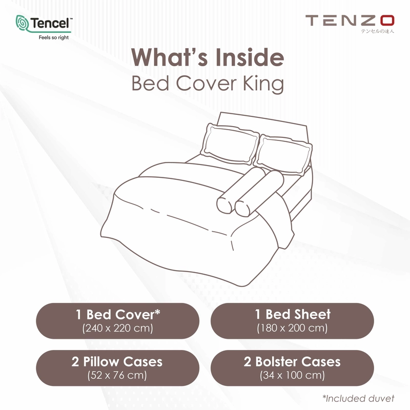 Product image LADY ROSE OFFICIAL - Tenzo - Bed Cover Tencel Set Light Orchid 180x200x40 King Bantal 2