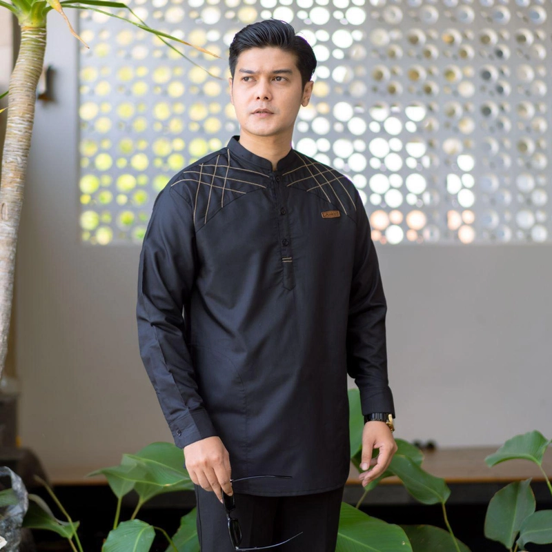 Product image Kois Batik - Baju koko pria dewasa baru lengan panjang untuk semua acara bisa motif Arbani hitam M Arbani hitam