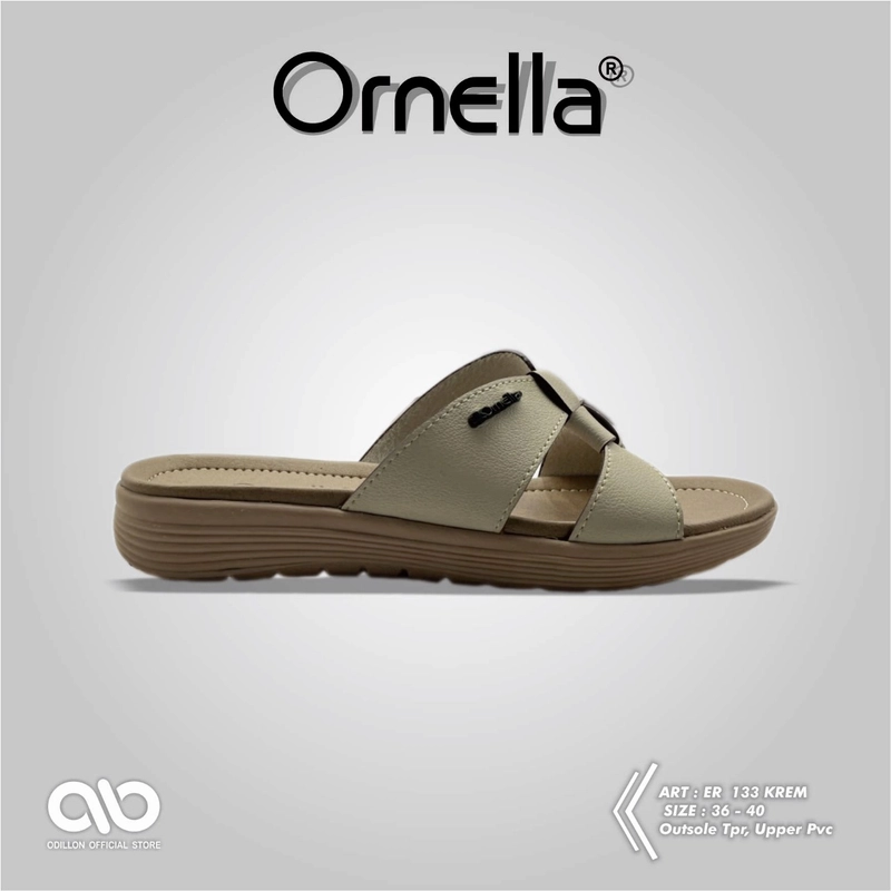 Product image Odillon - Ornella - ER 133 / Sandal Slip On Wanita Casual 39 CREAM