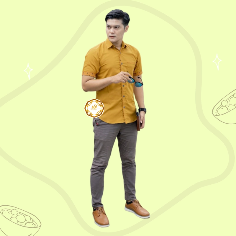 Product image Batik Couple Belinda Spesial Premium dan Original Hem Saja Size M Warna Mustard