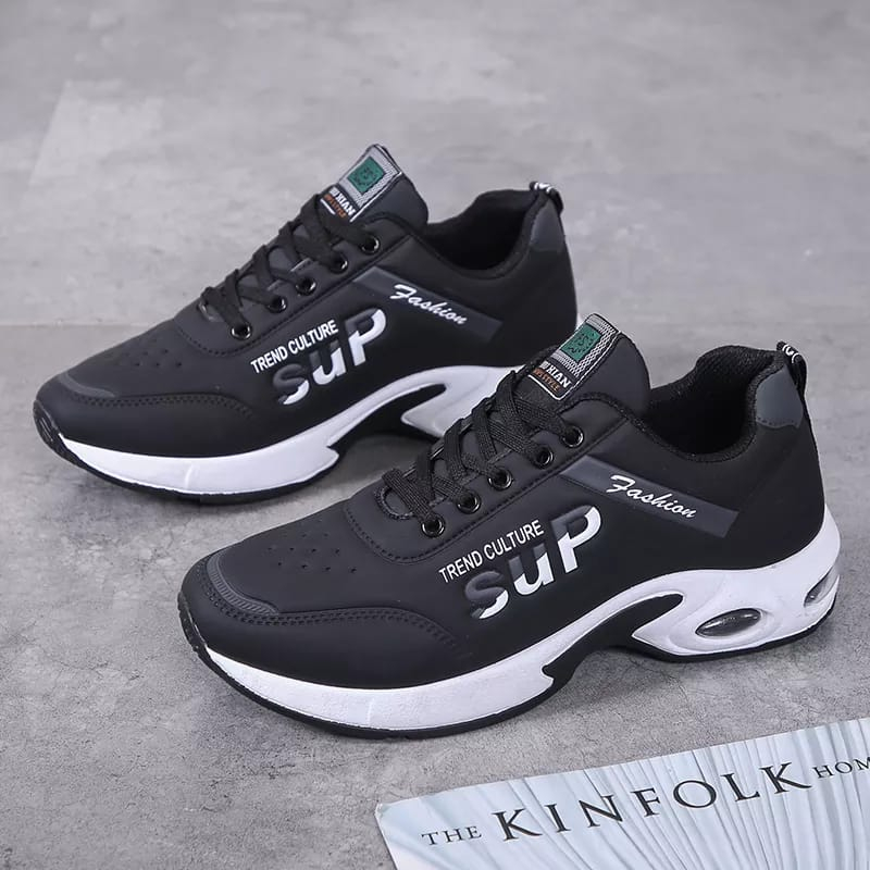 Product image SUP Sepatu Sneakers sport pria new trendy sup-01 38 Hitam