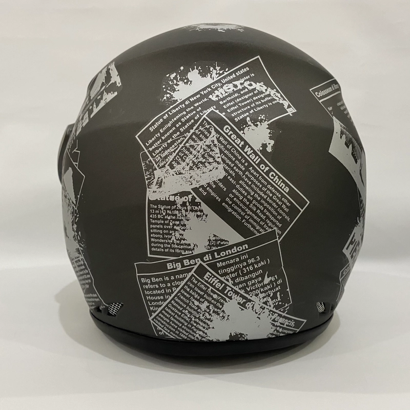 Product image Helm Nuvo News Abu Abu Doff - Helm SNI - Helm Dewasa L Nuvo News Abu Abu Doff