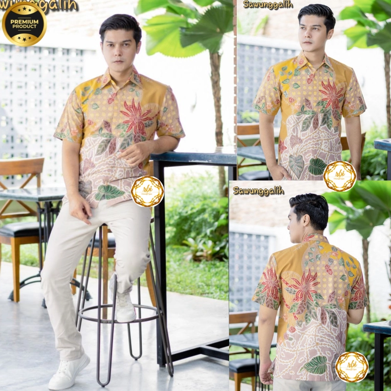 Product image Batik Tulis Sawunggalih Premium Lengan Pendek Berlapis Trikot S Sawunggalih