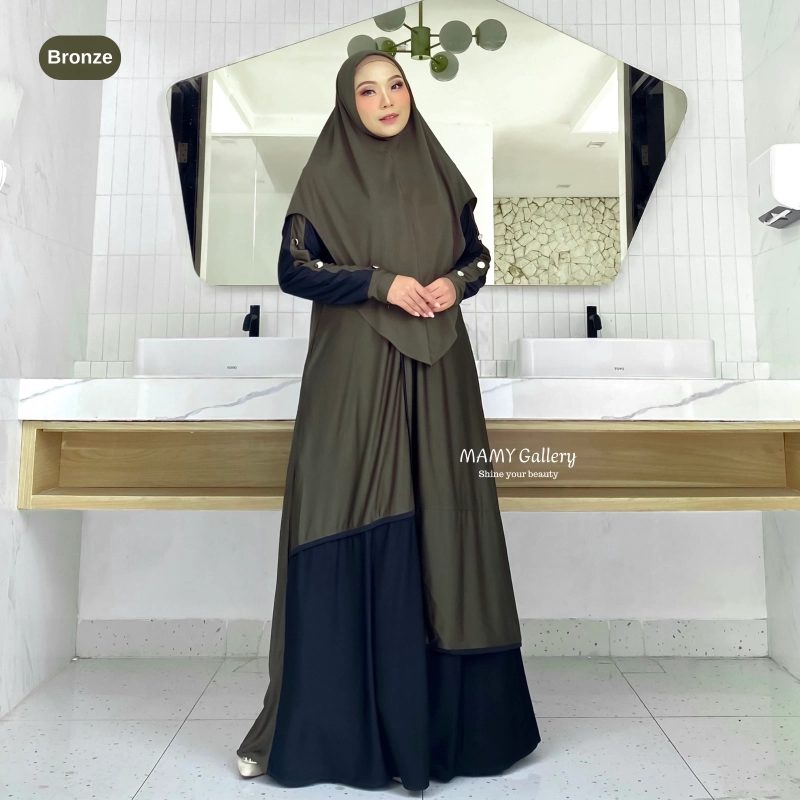 Product image MAMY Gallery - [PO] SET SYARI ABAYA SHAKINA - PREMIUM QUALITY All size to JUMBO Bronze