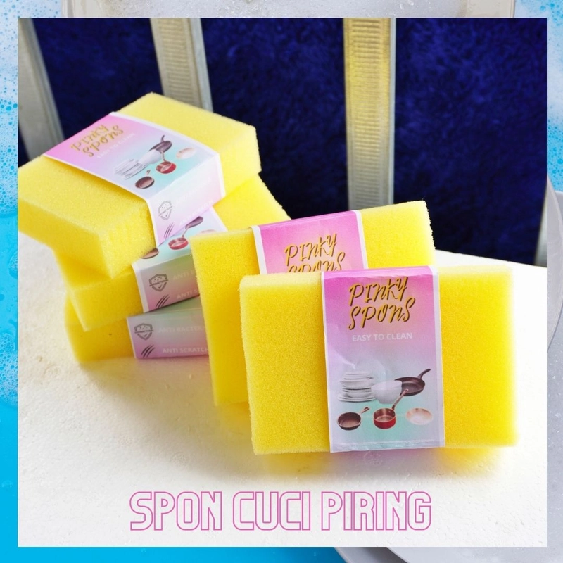 Product image Berkah Saluyu - Paket 10pcs Spons Cuci Piring Spon Cuci Motor Termurah 2cm 1pcs