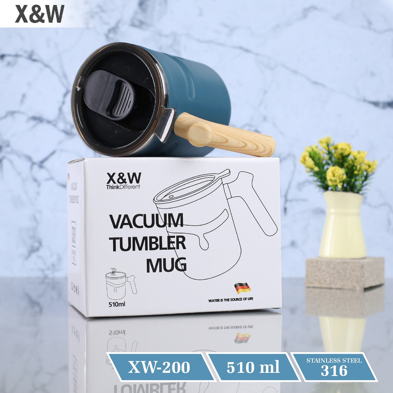 Product image Orinoco Smart Living - X&W Mug Estetik Gagang Motif Kayu 500 ML Tahan Panas & Dingin Cangkir Kopi Teh XW-200 500 Navy