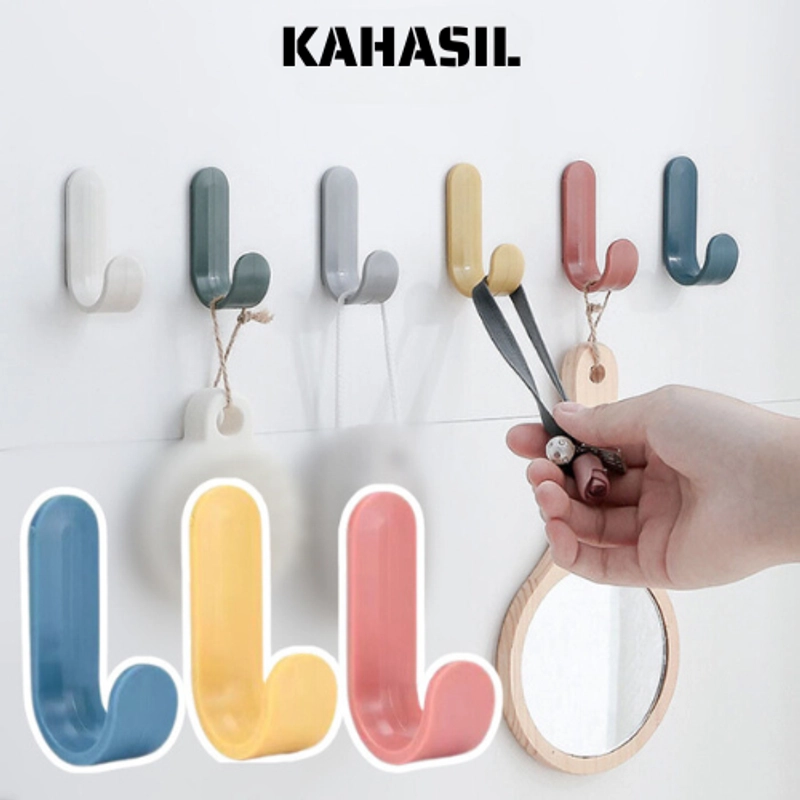 Product image KAHASIL - Gantungan Hook Cantolan Hanger Tempel Tembok Kuat Dinding Baju Serbaguna KMJ071 KMJ071 RANDOM