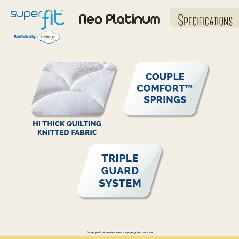 Product image Comforta - SUPERFIT By Comforta Springbed Neo Platinum Mattress Only 90x200 PUTIH
