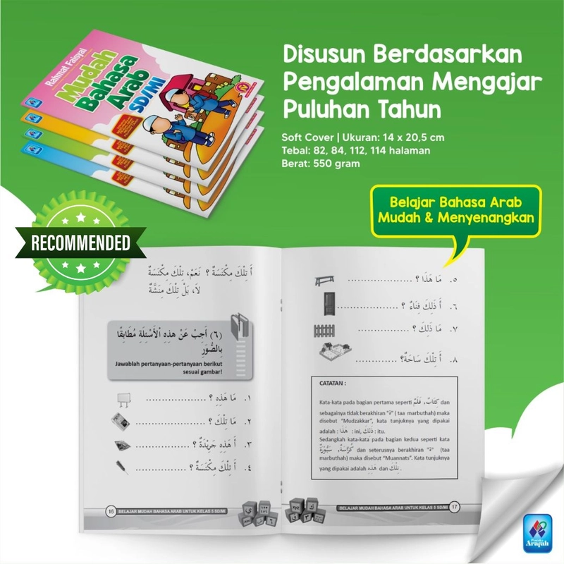 Product image Pustaka Arafah - Paket Mudah Belajar Bahasa Arab SD MI SC Soft Cover