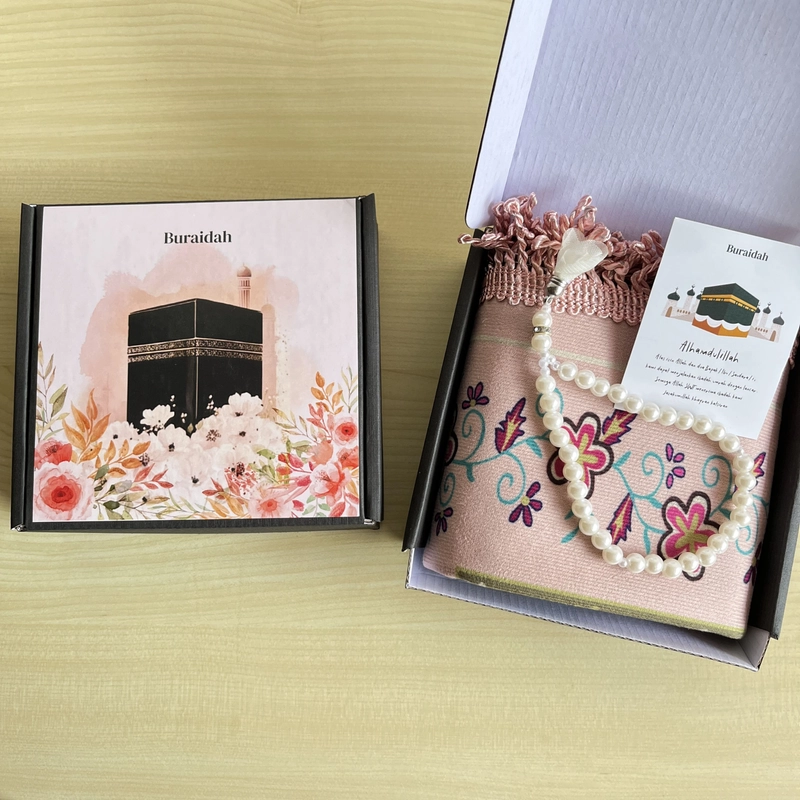 Product image Aliya - Hampers Sajadah Tasbih Premium Paket Souvenir Oleh Oleh Haji Umroh Ekslusif Motif Paket Cover Ka'bah