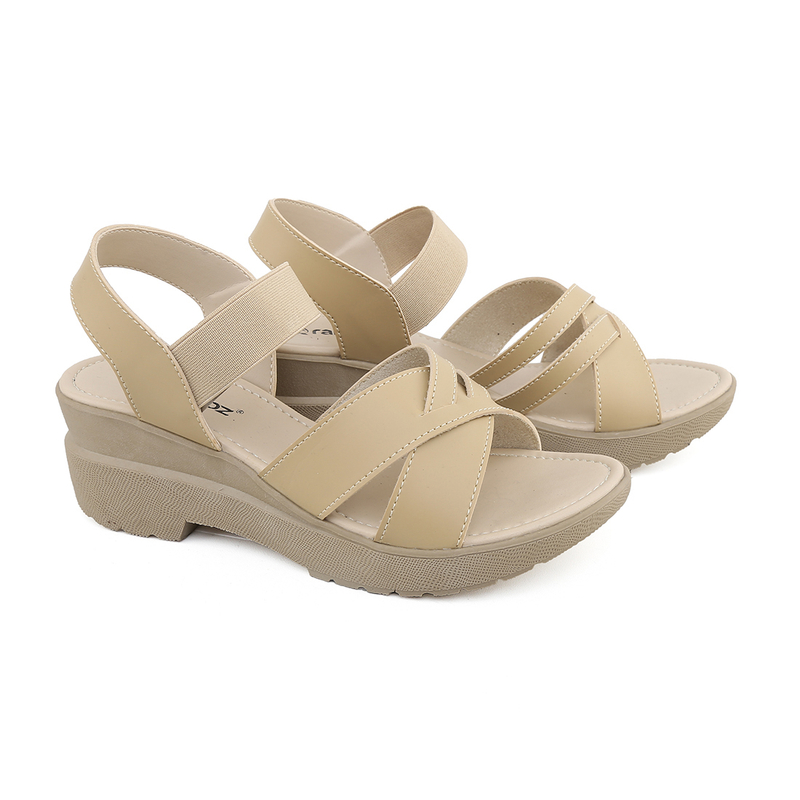 Product image Catenzo Official - Raindoz - Sandal Wedges Casual Wanita Cream RNN 088 36 Cream