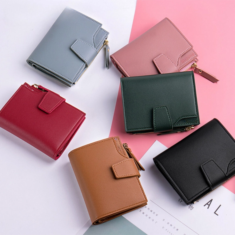 Product image KAHASIL - Dompet Lipat Wanita Pendek Bahan Kulit PU Leather KHDP47 all variant Dusty Pink