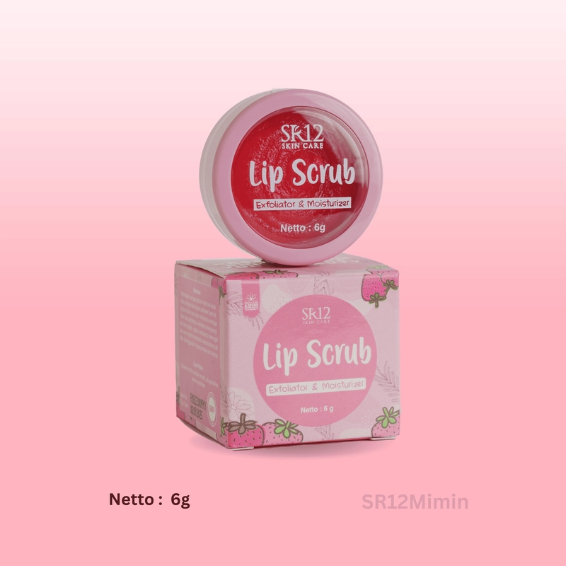 Product image SR12 Mimin - SR12 Lip Scrub Mengangkat Sel Kulit Mati Bibir Dan Mencerahkan Bibir Gelap 6 gr lip scrub