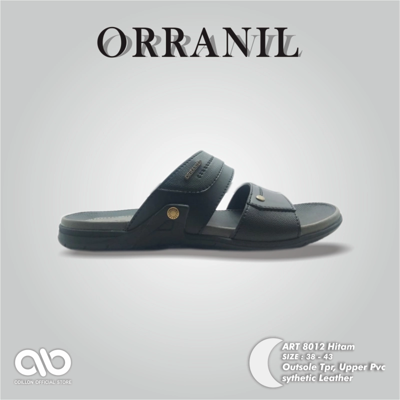 Product image Odillon - Orranil - 8012 / Sandal Slip On Pria Casual 38 BLACK