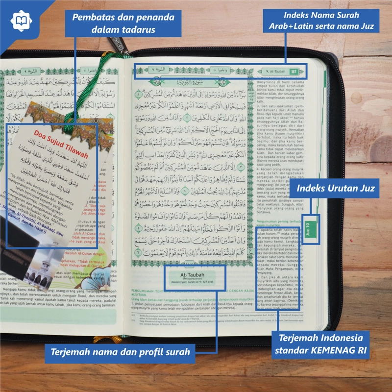 Product image Halim Quran - MUSHAF AL QURAN TERJEMAH KELUARGA MAWADDAH A6 AGENDA RESLETING #NEWCOVER Maroon ALQURAN SAJA