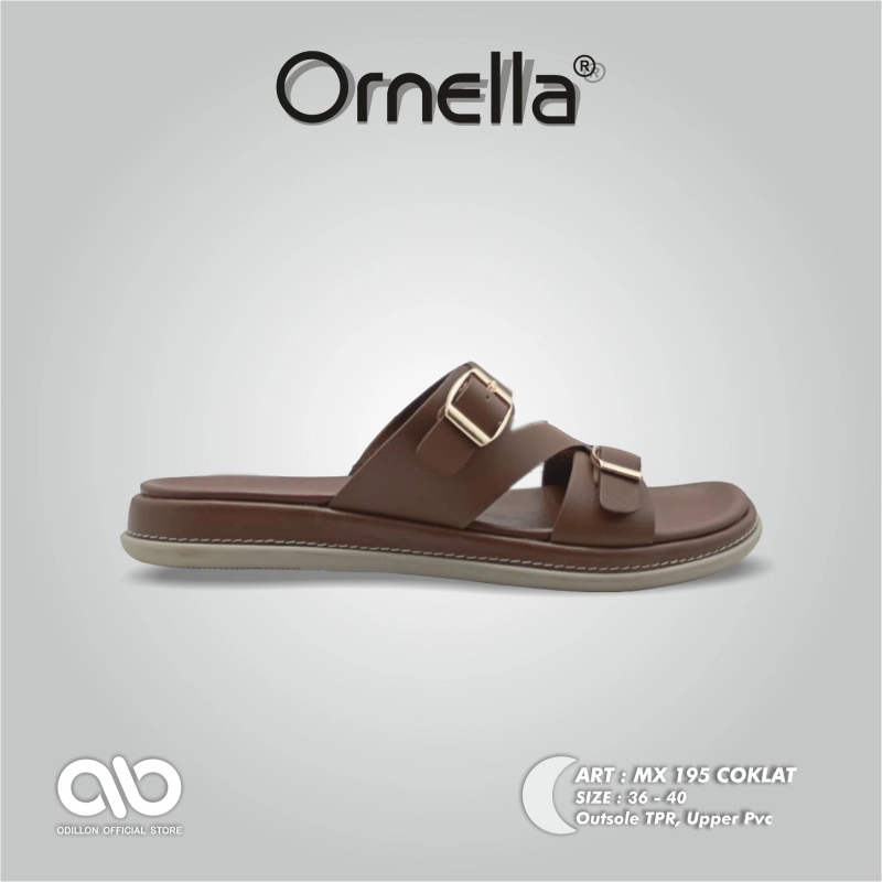 Product image Odillon - Ornella - MX 195 / Sandal Slip On Wanita Casual 36 BROWN