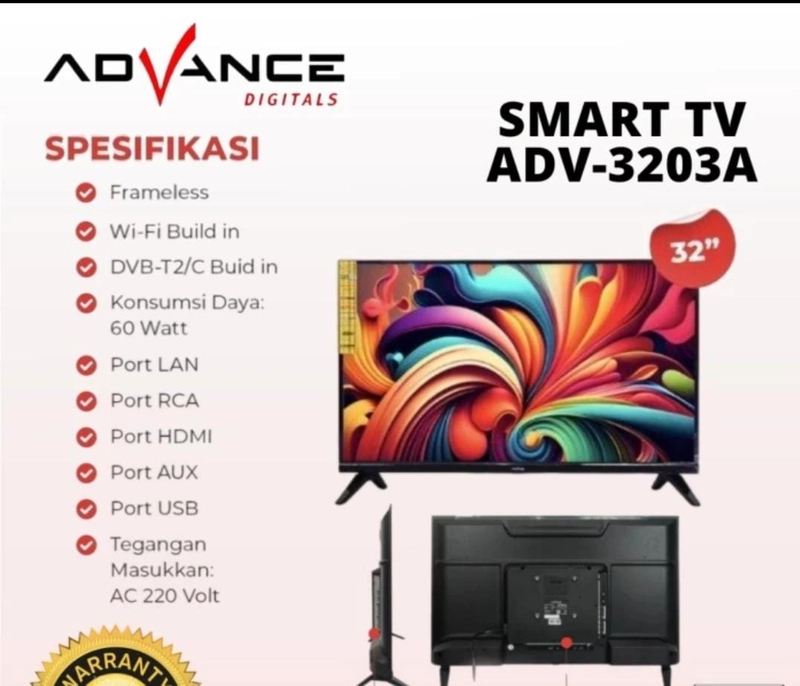 Product image Rizki Electronics - Advance ADV-3202A Android TV Smart TV HD 32 INCH 32 INCH ADVANCE
