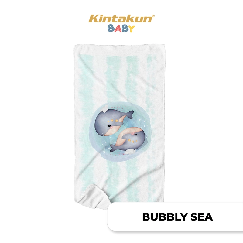 Product image Kintakun Baby - NEW Cotton Baby Towel Handuk Mandi Bayi Anak Katun Ocean Fun 60 x 120 cm 60 x 120 cm Bubbly Sea