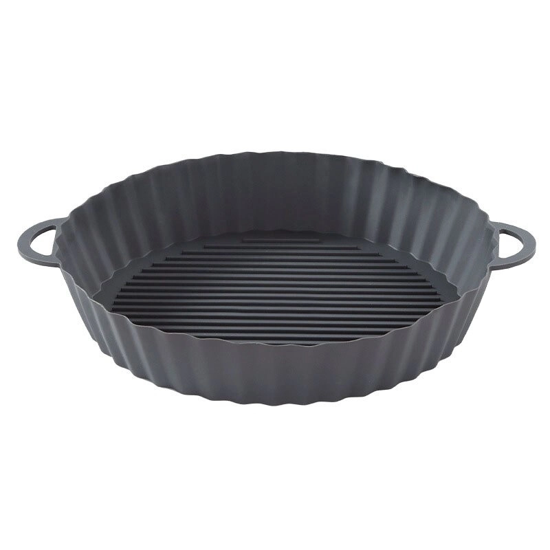 Product image RUMAH RAYA - (PO) Alas Air Fryer Baking Tray Silicone Pan - M02 1 Pcs Gray