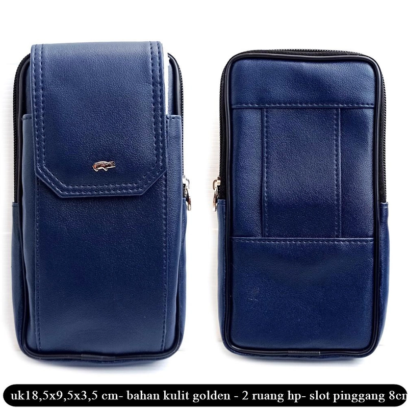Product image Lanc Fashion - Dompet Kulit Emperor HP Kombinasi Pinggang 2 Ruang WARNA BIRU